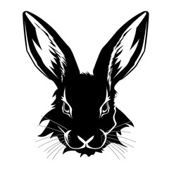 bunny head silhouette