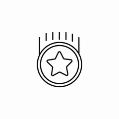 star coin dropping icon sign vector
