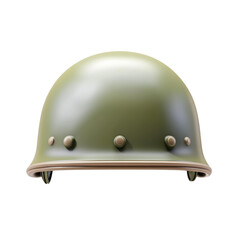 Fototapeta premium Historical military helmet displayed on a plain background highlighting its design and significance in wartime on transparent background