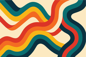 Colorful and Abstract Wavy Patterns Modern and Retro Designs