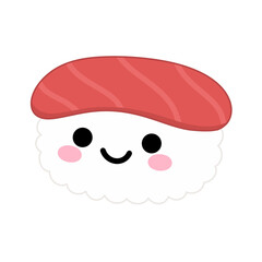Cute Kawaii Sushi Nigiri Illustration