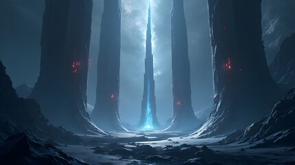 Black Spires of the Singularity Rift