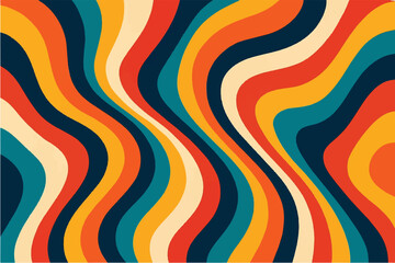 Colorful and Abstract Wavy Patterns Modern and Retro Designs