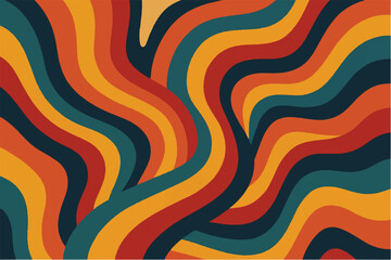 Colorful and Abstract Wavy Patterns Modern and Retro Designs
