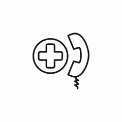 emergency call service icon sign vector