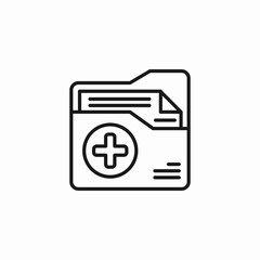 medical folder document icon sign vector