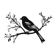 bird branch silhouette