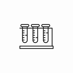 test tube rack icon sign vector