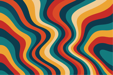 Colorful and Abstract Wavy Patterns Modern and Retro Designs