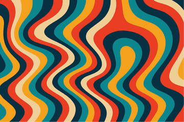 Colorful and Abstract Wavy Patterns Modern and Retro Designs