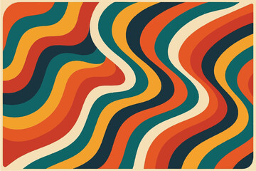 Colorful and Abstract Wavy Patterns Modern and Retro Designs