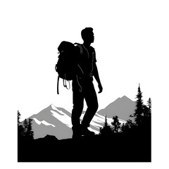 a hiker silhouette