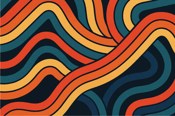 Colorful and Abstract Wavy Patterns Modern and Retro Designs
