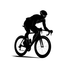 Fototapeta premium cyclist silhouette