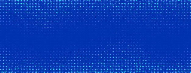 Abstract blue digital background with pixel pattern for finance, technology and business. Vector illustration.