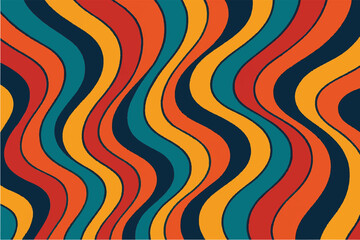 Colorful and Abstract Wavy Patterns Modern and Retro Designs