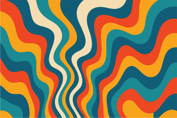 Colorful and Abstract Wavy Patterns Modern and Retro Designs
