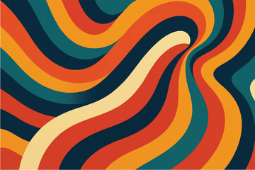 Colorful and Abstract Wavy Patterns Modern and Retro Designs