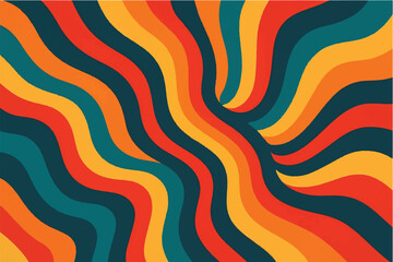 Colorful and Abstract Wavy Patterns Modern and Retro Designs