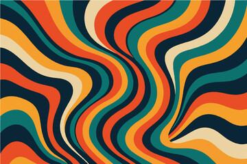 Colorful and Abstract Wavy Patterns Modern and Retro Designs