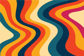 Colorful and Abstract Wavy Patterns Modern and Retro Designs