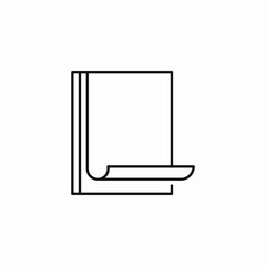 folded document paper icon sign vector