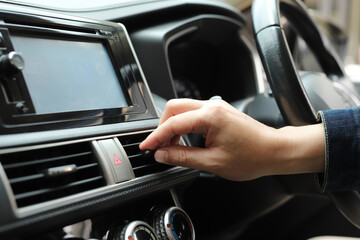 Fototapeta premium Car air conditioning systems should be maintained regularly