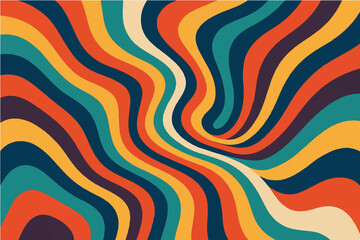 Colorful and Abstract Wavy Patterns Modern and Retro Designs