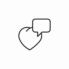 heart speech bubble icon sign vector