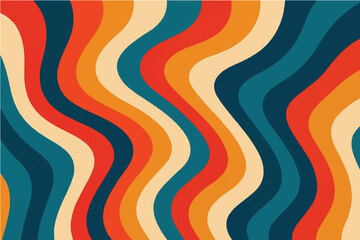Colorful and Abstract Wavy Patterns Modern and Retro Designs