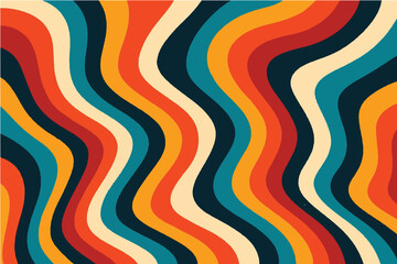 Colorful and Abstract Wavy Patterns Modern and Retro Designs