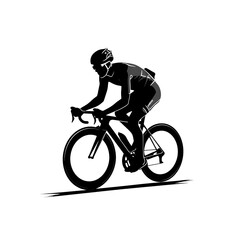 Obraz premium cyclist silhouette