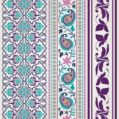 wedding card design, traditional paisley floral pattern , royal India	