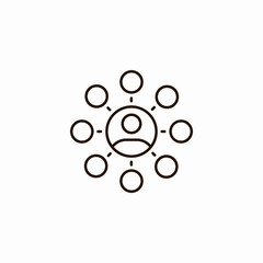 person network connections icon sign vector