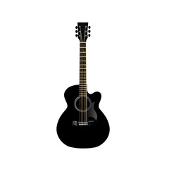 Obraz premium acoustic guitar silhouette