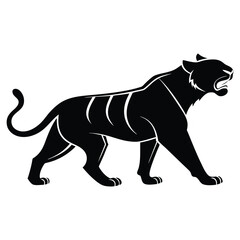 Obraz premium Fierce Roaring Tiger Head Vector Illustration