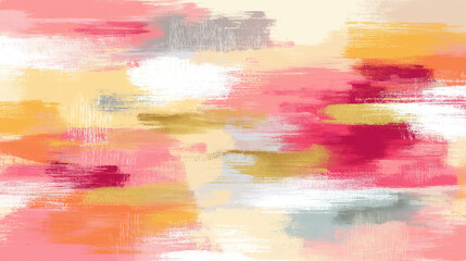 Soft gradient brush strokes create abstract background with ivory, pink, orange, and gold tones blending smoothly for warm and artistic feel