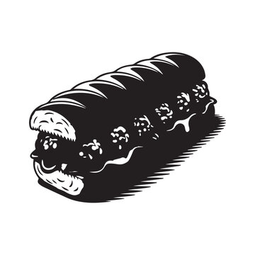 black and white sandwich food clip art preview