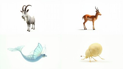 The animals are all different colors and sizes background design expression composition motion gesture style elements backgrounds colorful layers figure scene illustration movement
