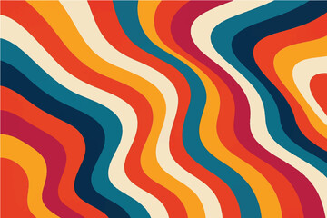 Colorful and Abstract Wavy Patterns Modern and Retro Designs