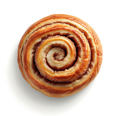 Fototapeta premium Golden Cinnamon Roll with Spiral Swirls