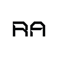 RA monogram logo design letter text name symbol monochrome logotype alphabet character simple logo