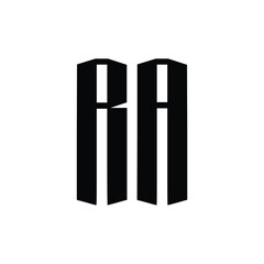 RA monogram logo design letter text name symbol monochrome logotype alphabet character simple logo