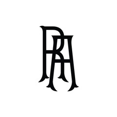 RA monogram logo design letter text name symbol monochrome logotype alphabet character simple logo