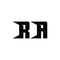 RA monogram logo design letter text name symbol monochrome logotype alphabet character simple logo