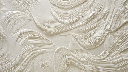 Ivory wallpaper with abstract ripple patterns creates bright and elegant textured surface, adding soft and flowing visual effect to interior wall decoration