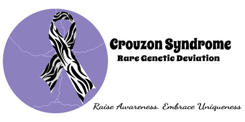Crouzon Syndrome, Rare Genetic Deviation, Health and awareness poster or banner