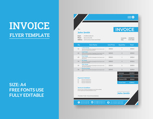 Modern Editable Invoice Flyer Template