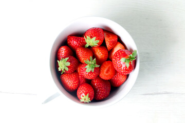 Seasonal strawberries still life