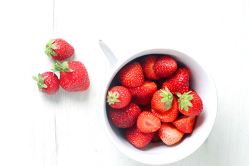 Seasonal strawberries still life